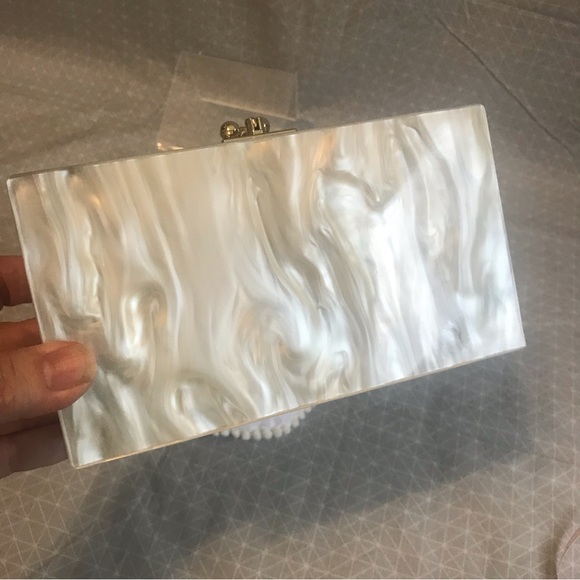 Cavana Multicolored Jeweled Pearlized Lucite Clutch - Picture 5 of 11